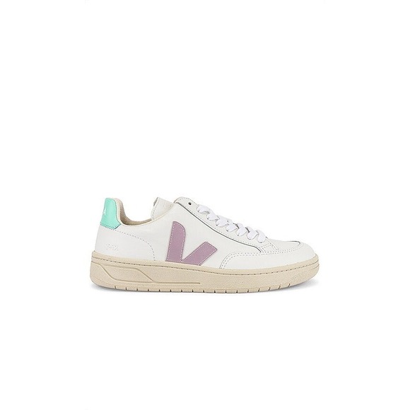 Veja Shoes - Veja V-12 Leather Sneakers White Lavender Mint Green Womens Size 6 EUR 37
